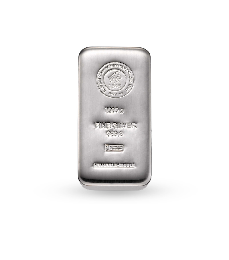 1000 Gramm Heimerle Silber Guss