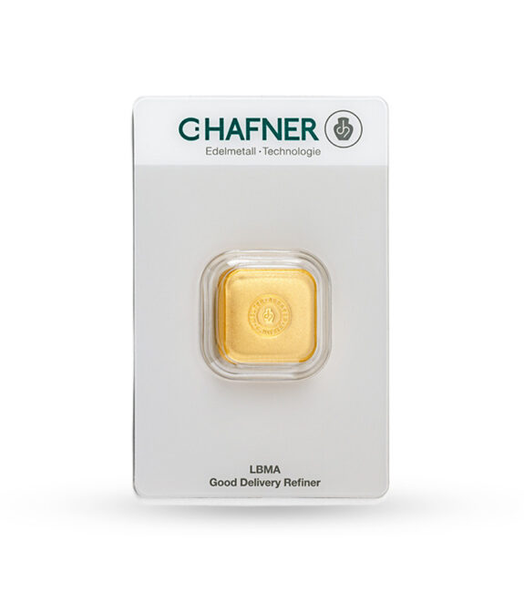 50 gramm c.Hafner Goldbarren-guss