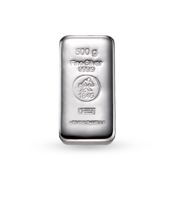 500 Gramm Heimerle Silber Guss